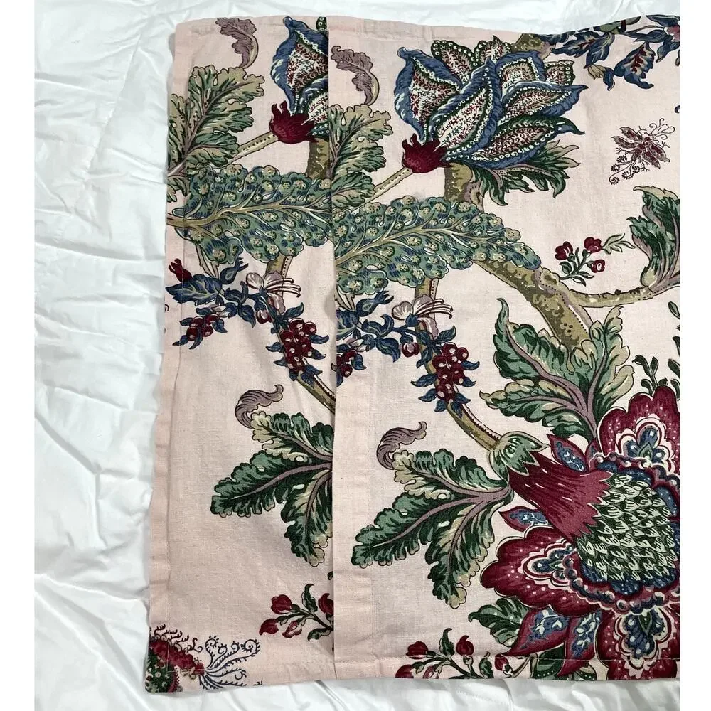 Pottery Barn Laurel Palampore Linen Cotton Standard  Sham Blush Multi 26x20